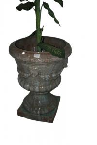 Pair of large crater vases from the early 1900s in glazed terracotta
