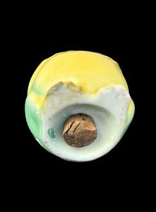Salero de porcelana verde y amarillo. - Foto 6