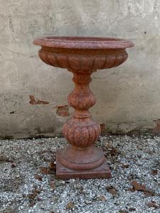Baptismal font in marble