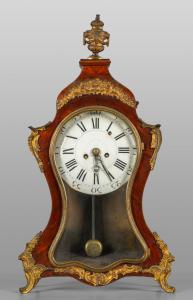 Orologio Luigi XV lastronato in viola con ricca decorazione in bronzo dorato, Roma II metà secolo XVIII