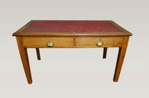 Antica scrivania italiana di inizio 1900 in rovere