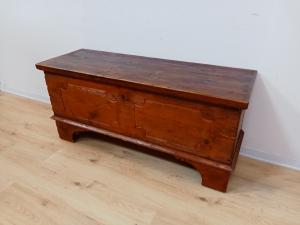 Small rustic fir wood chest - poor art style - trunk - late 19th century