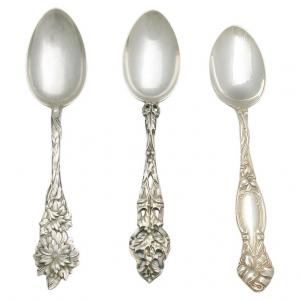 Three American silver teaspoons - A/2646 -