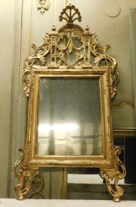 specc433 - gilded wooden mirror, 19th century, measures cm W 80 x H 147
