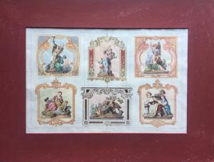 Ornamenti per scenografie teatrali  - Stampa XX secolo da incisione Bernasconi