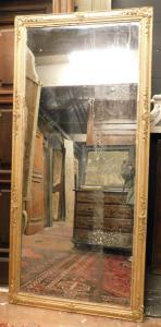 SPECC505 - Gilded wooden mirror, 19th century, cm W 95 x H 204