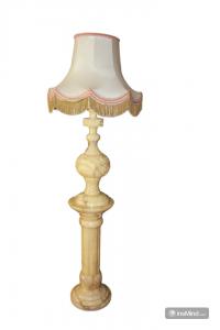 Französische Säulenlampe aus Marmor