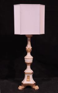 Castiçal branco e dourado, Toscana, século XVIII