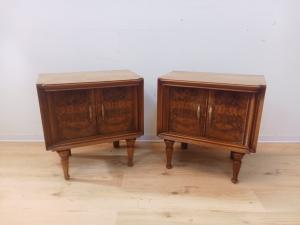 Pair of Art Deco bedside tables from the 30s-40s - small furniture