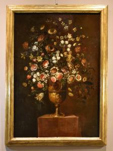 Composizione di fiori entro vaso sbalzato (2 di 3), Andrea Scacciati (Firenze 1642–1710)