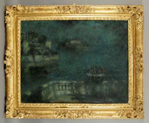 Henri Le Sidaner. La Vasque au clair de lune Stresa, olio su tela