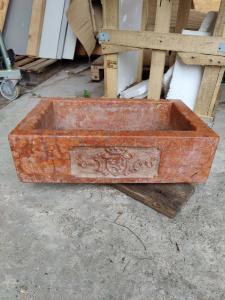 Lavandino in marmo rosso Verona - 59x38 cm