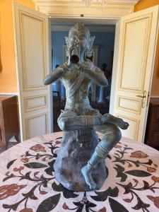 Scultura di statua orientale 35x35x90h