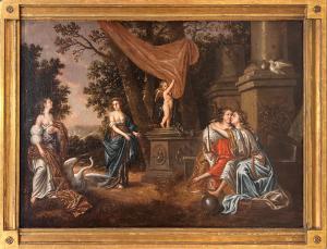 DIPINTO "SCENA ALLEGORICA" SCUOLA FRANCESE