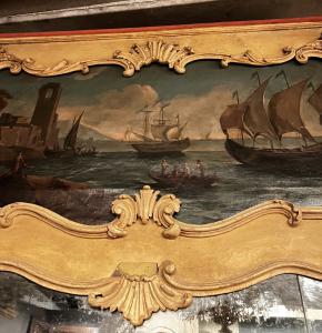 SPECC587 - 18th century wooden fireplace mirror - Foto 7