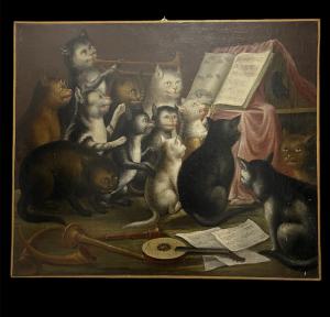 Olio su tela, seguace di Abraham Teniers XVII secolo