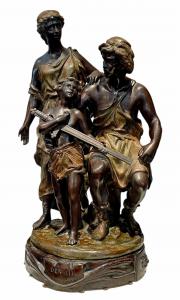 SCULTURA IN BRONZO - " DEVOIR" - ERNEST RANCOULET (1842 - 1905)