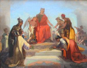 Annibale Gatti (Forlì 1827 - Florenz 1909), zugeschr. Allegorische Szene