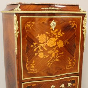 Antico secretaire Napoleone III intarsiato - epoca '800 - Foto 5