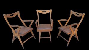 Set Poltrone in Pelle di Quercia Design Anni '50 Originale - Foto 5