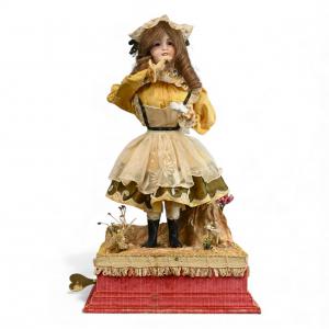 Automa Di Bambola Soffia-bolle Realizzato dal famoso artigiano Michel Marcu - XX Secolo