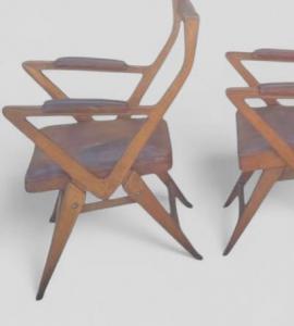 Set Poltrone in Pelle di Quercia Design Anni '50 Originale - Foto 7