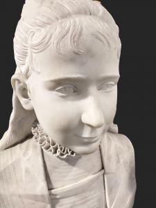 Busto in marmo, "Giovane ragazza", Epoca '800, Marble bust, ‘Young Girl’, 19th century - Foto 8