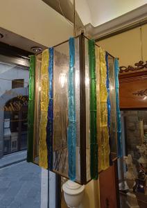 MEHRFARBIGER GLAS-LÜSTER POLLONI 60ER JAHRE