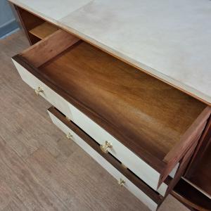 Art-déco-Sideboard aus Rosenholz und Pergament, Original, 1930er-40er Jahre - Foto 9