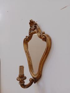 Specchiera applique in legno dorato-stile luigi XV- da muro- primi 900