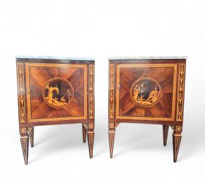 Pair of neoclassical bedside tables