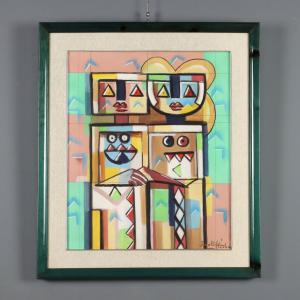 Painting by Ibrahim Kodra - Untitled