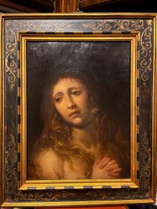 Francesco Cairo (Mailand, 1607 - Mailand, 1665) Büßende Magdalena, Öl auf Leinwand, 48x37 cm