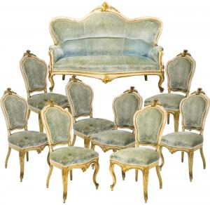 Salotto laccato Luigi Filippo