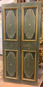 PTL704 - Porta laccata e dipinta con fiori, epoca '700, misure cm L 95 x H 203