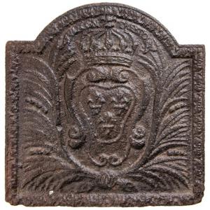 Antica piastra in ghisa con stemma araldico- O/3399 -