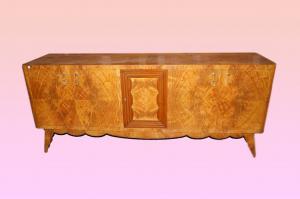 Italienische Anrichte im Art-Déco-Stil aus Birke aus der ersten Hälfte des 20. Jahrhunderts