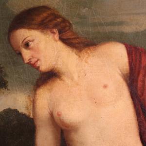 Tableau italien ancien L'Amour sacré du 19ème siècle - Foto 5