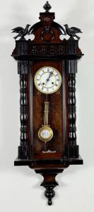 🥇Orologio Antico a pendolo,da Parete con colombe alla cimasa. Restaurato Funzionante Epoca ‘800🥇