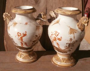 Pair of ceramic vases