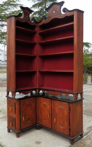 High-end corner pharmacy cabinet.