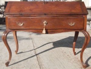 Drop-front desk with cabriole legs