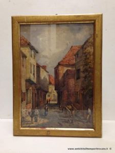 Acquerello d'epoca Vittoriana