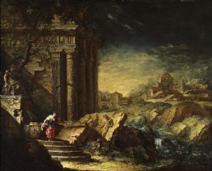 Giuseppe Antonio Pianca - Architektonisches Capriccio mit klassischen Ruinen VERKAUFT