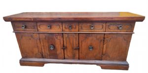 Unverzichtbares Sideboard Buffet Schrank Ludwig XIV aus emilianischem Nussbaum