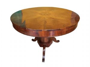 Mesa Carlos X embutida Lombarda, fina e preciosa
