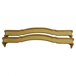  Coppia di antiche riloghe per tende in legno dorato - M/1920