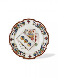 VENDUTO Piatto in maiolica , manifattura Pasquale Antonibon , XVIII secolo