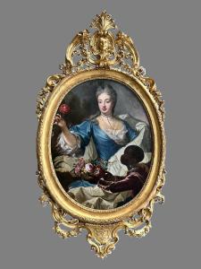 Domenico Parodi, Flowers and Grace, Portrait of a Lady with her Servant