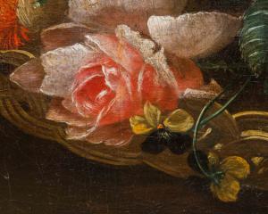 Schule des 18. Jahrhunderts, Stillleben mit einem Blumenkorb - Foto 8